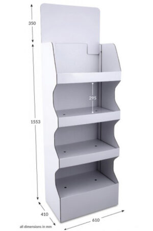 4 Shelf Wide Popup FSDU - Unprinted