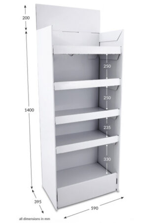 5 Shelf Clip Unit - Unprinted