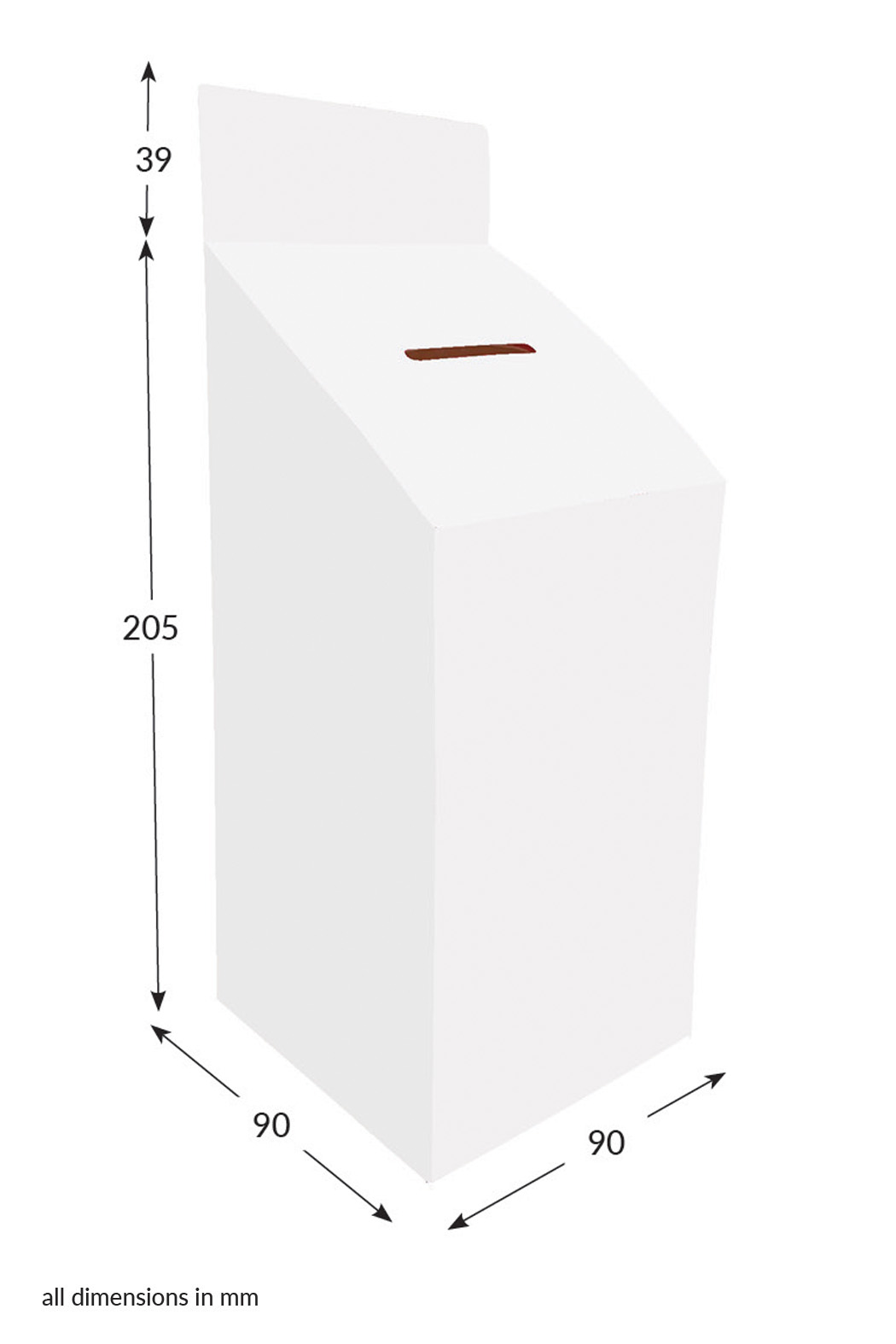 Featured image for “Charity Collection Box Large Tall - Unprinted”